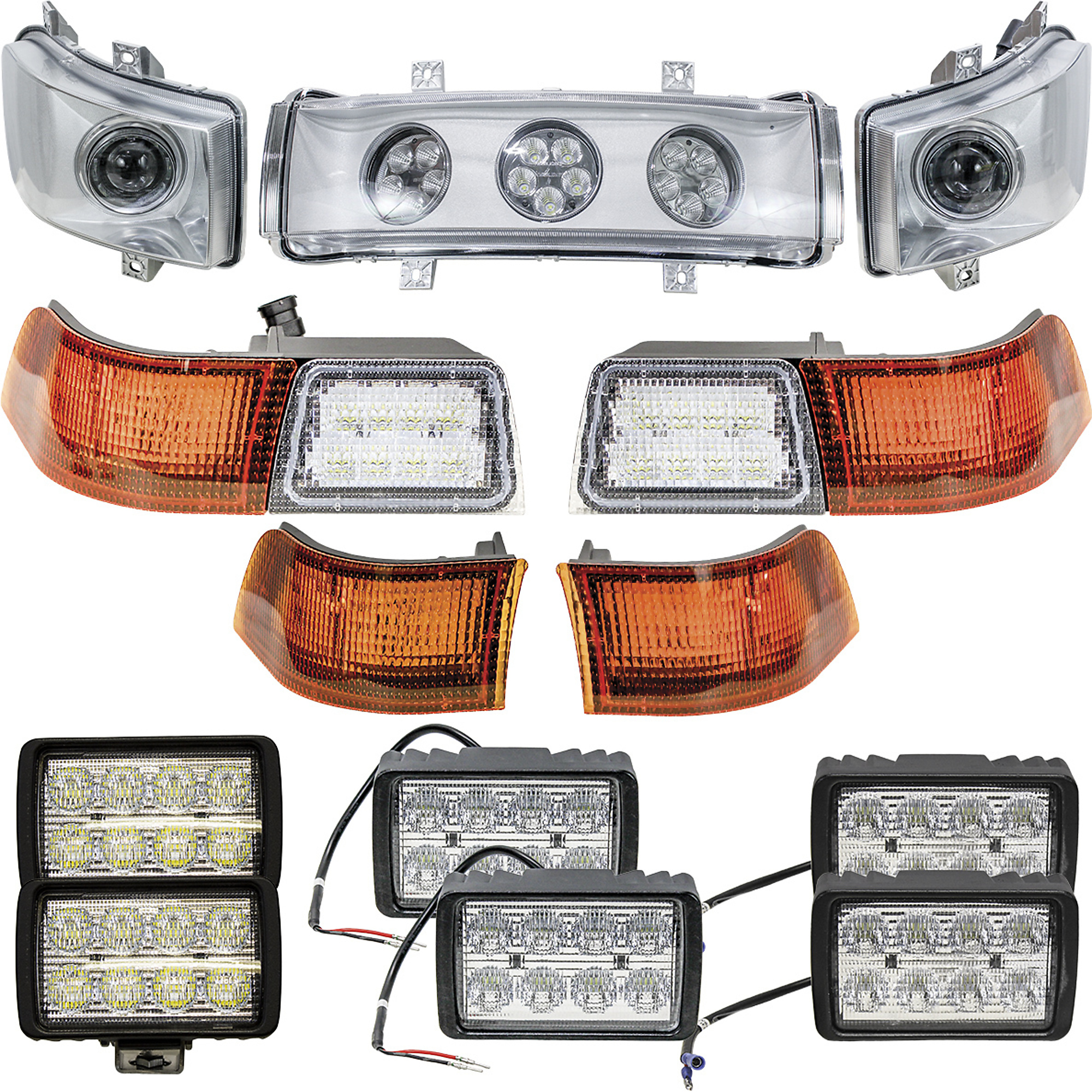 Tiger Lights, Complete Case IH Magnum-MX Maxxum LED Light Kit, Light Type LED, Included (qty.) 13 Model# CASEKIT14